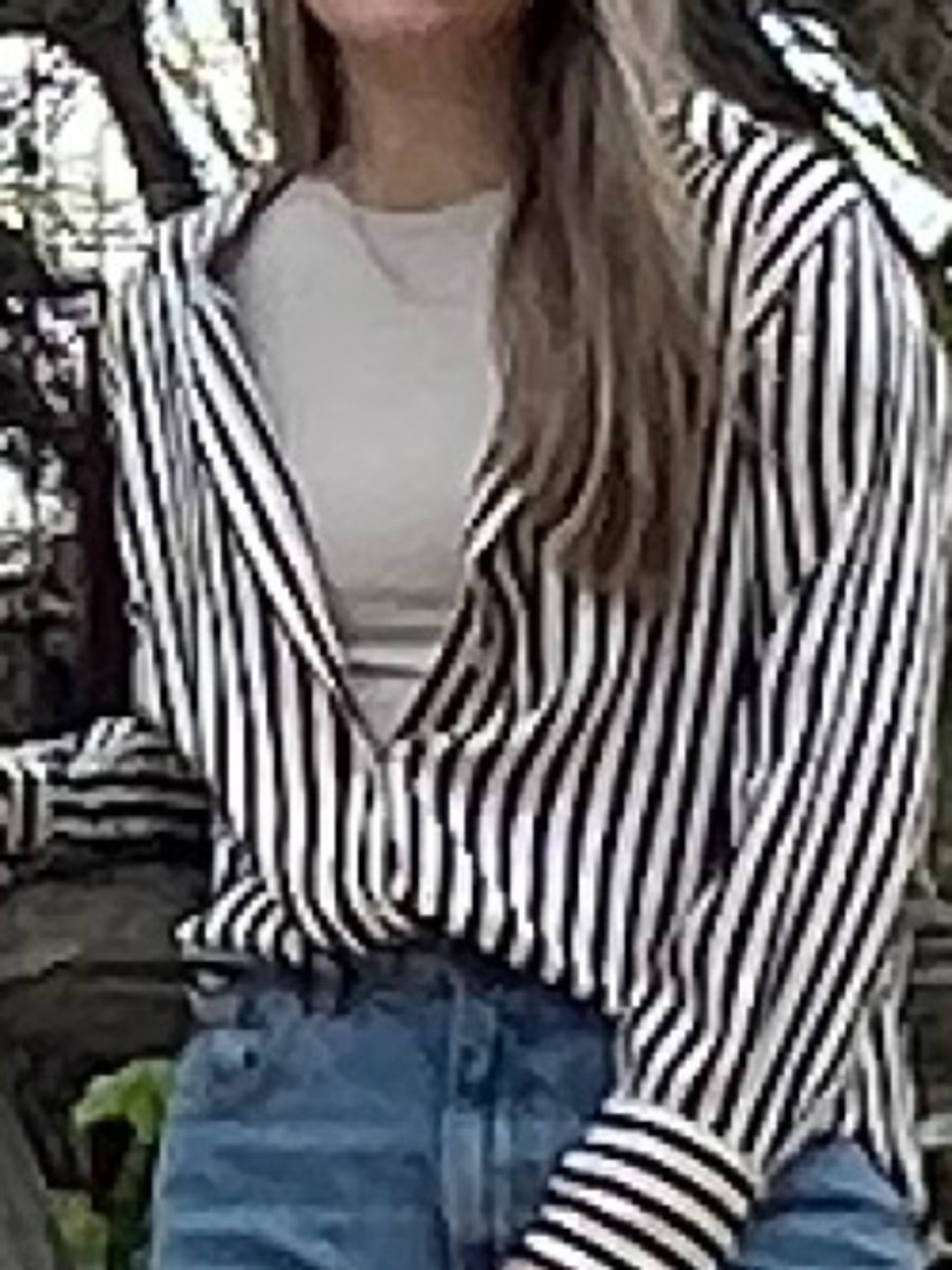 H&M Striped Button Up